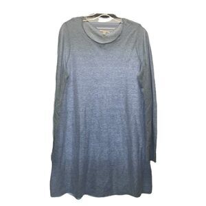 Eileen Fisher Sky Blue Crewneck Jersey Tunic Top Size Medium